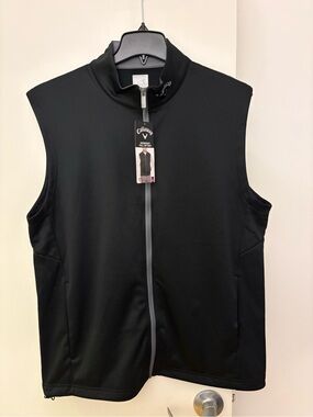 Callaway Men's Black Full-Zip Golf Vest